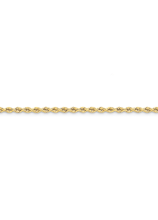 14K Yellow Gold Handmade 3mm Regular Rope 16" chain