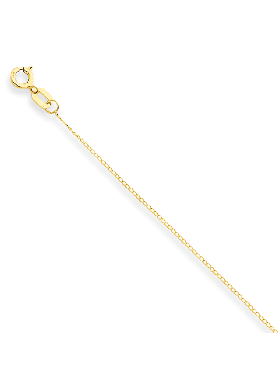 14K Yellow Gold 0.42mm Curb Carded 24" chain