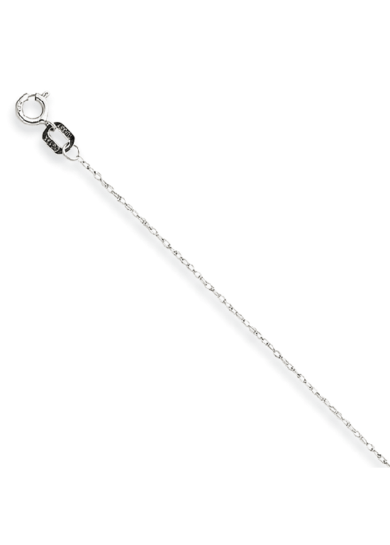 14K White Gold Cable 0.6mm Rope Carded 16" chain