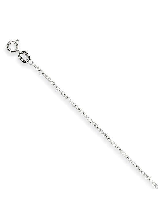 14K White Gold Cable 0.95mm Rope Carded 18" chain