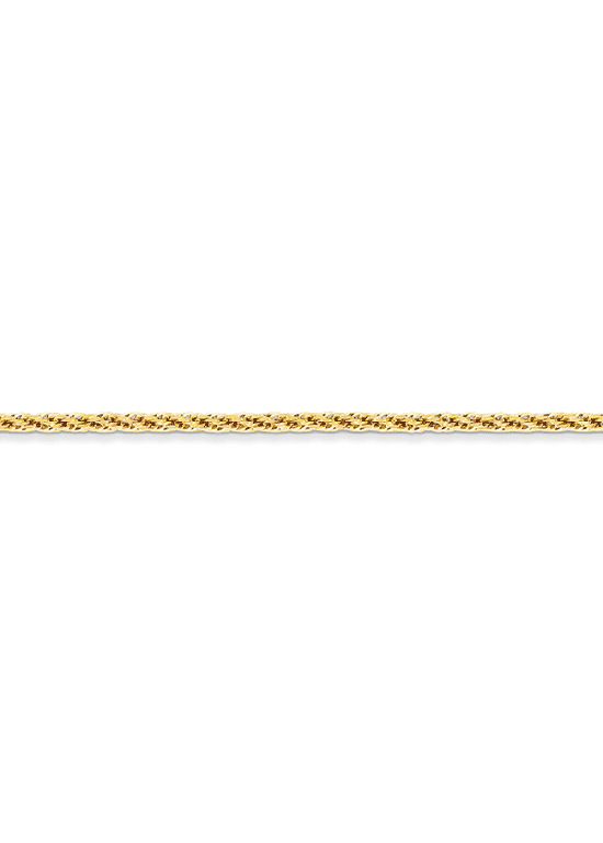 14K Yellow Gold Diamond-Cut 2.5mm Hollow Rope 7" chain