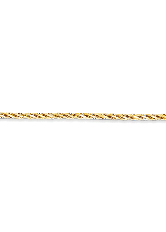 14K Yellow Gold Diamond-Cut 3.3mm Hollow Rope 16" chain