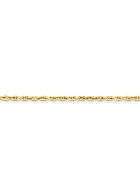 14K Yellow Gold 3.8mm Hollow Rope 7" chain