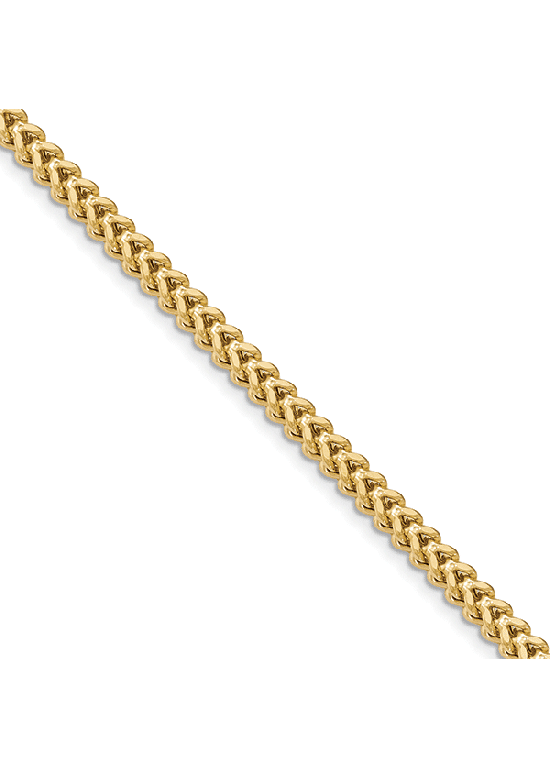 14K Yellow Gold 4.5mm Hollow Franco 18" chain