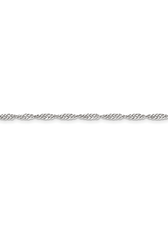 14K White Gold 2.75mm Hollow Singapore 16" chain