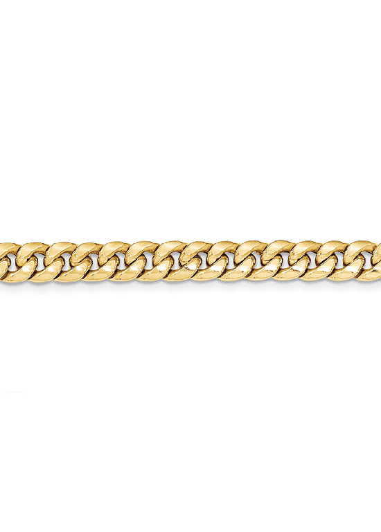 14K Yellow Gold 7.3mm Lightweight Cuban Link 7" chain