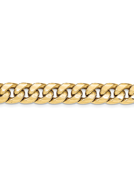 14K Yellow Gold 11mm Lightweight Cuban Link 8" chain