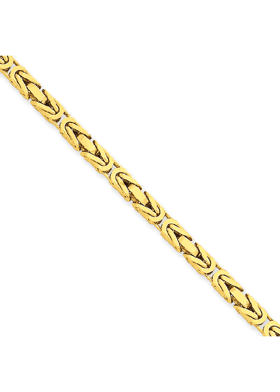 14K Yellow Gold 3.25mm Byzantine 24" chain