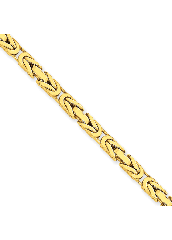 14K Yellow Gold 4mm Byzantine 18" chain