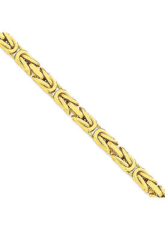 14K Yellow Gold 6.5mm Byzantine 9" chain