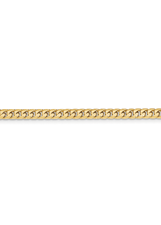 14K Yellow Gold Durable 4.3mm Solid Cuban Link 7" chain