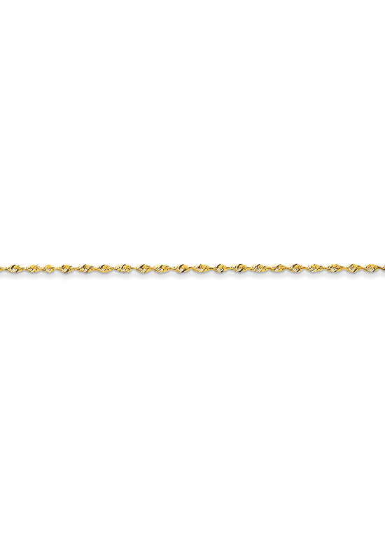 14K Yellow Gold Diamond-Cut 1.8mm Extreme Lightweight Rope 30" chain