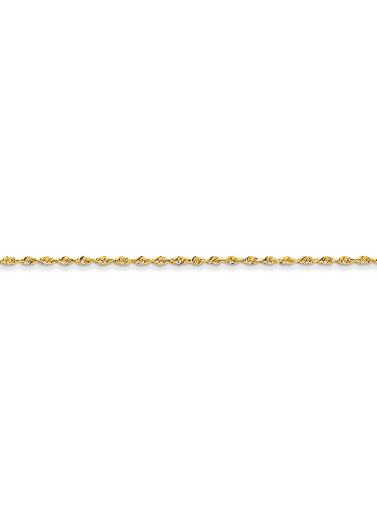14K Yellow Gold Diamond-Cut 2mm Extreme Lightweight Rope 24" chain