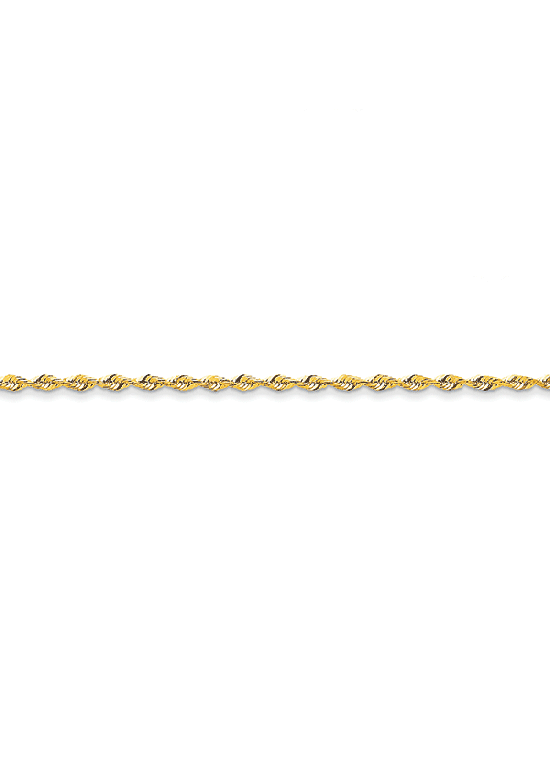 14K Yellow Gold Diamond-Cut 2.5mm Extreme Lightweight Rope 30" chain