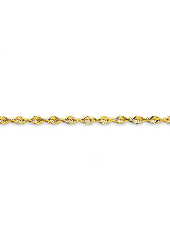 14K Yellow Gold Diamond-Cut 4.25mm Extreme Lightweight Rope 24" chain
