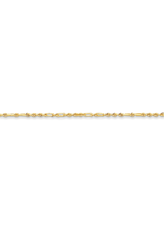 14K Yellow Gold 2mm Diamon-cut Milano Rope 16" chain