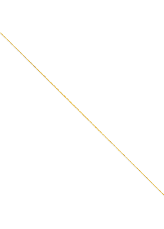 14K Yellow Gold Solid 0.8mm Polished Spiga 18" chain