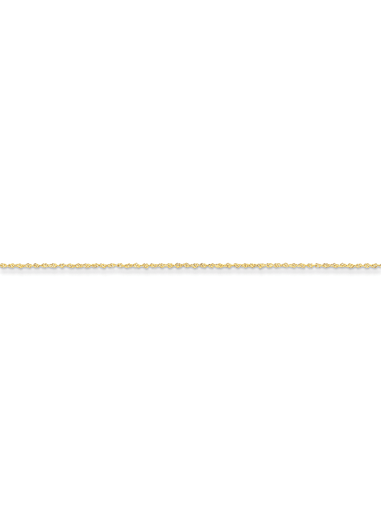 14K Yellow Gold 1.1mm Baby Rope 18" chain