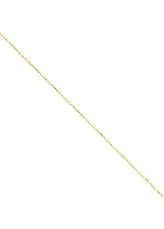 14K Yellow Gold Round Open Link 1.4mm Diamon-Cut Cable 24" chain