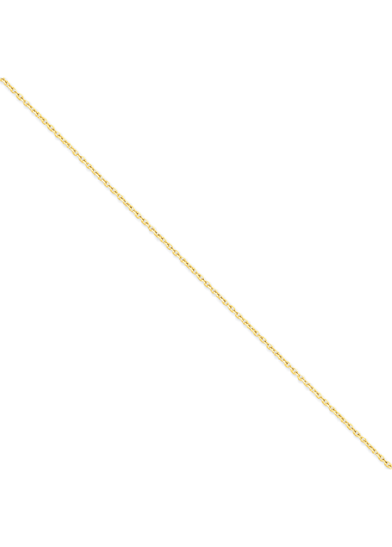 14K Yellow Gold Round Open Link 1.8mm Diamon-Cut Cable 18" chain