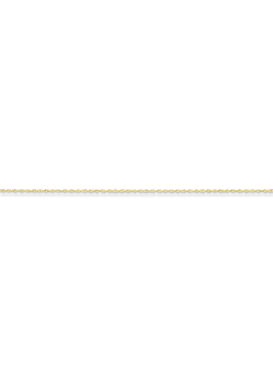 14K Yellow Gold 0.8mm Baby Rope 7" chain