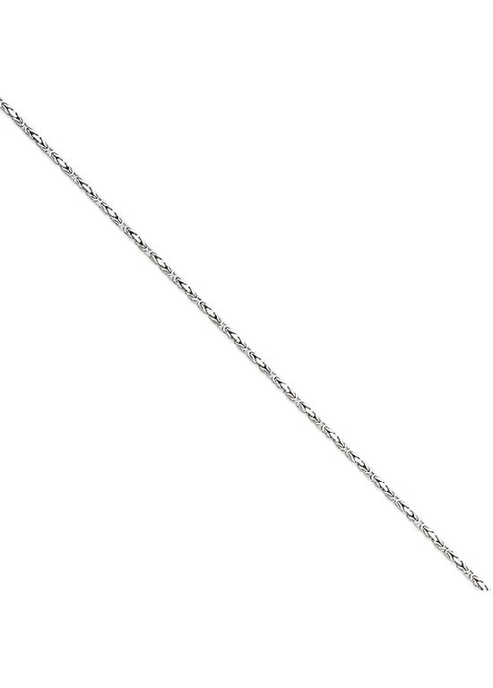 14K White Gold Polished 2mm Durable Byzantine 18" chain