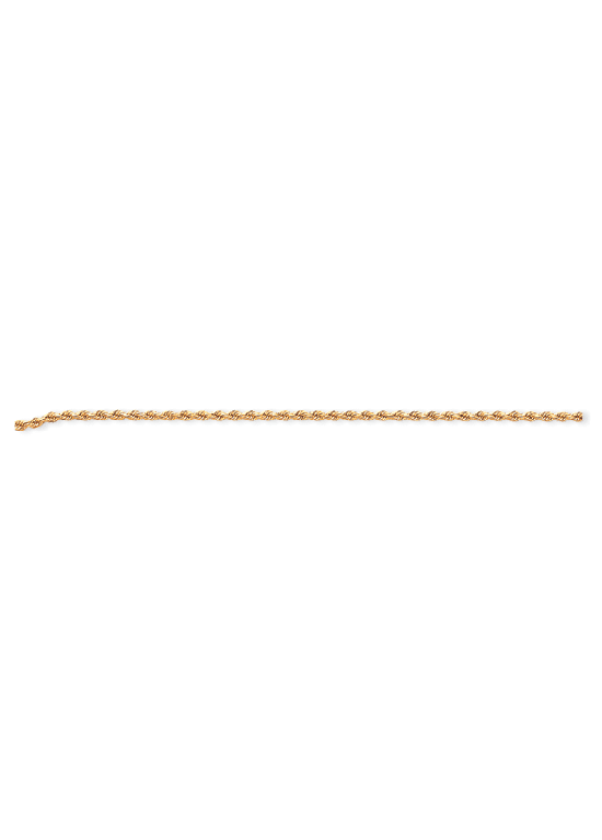 14K Yellow Gold Diamond-Cut 3.35mm Quadruple Rope 8" chain