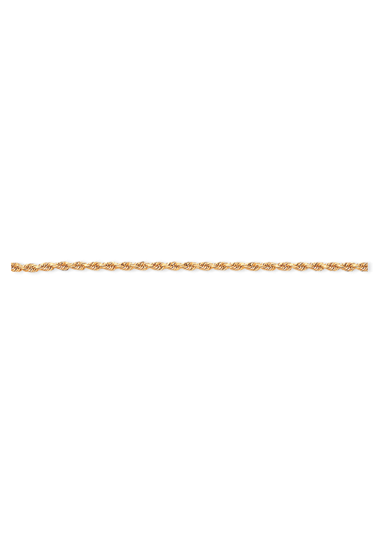 14K Yellow Gold Diamond-Cut 4.5mm Quadruple Rope 8" chain