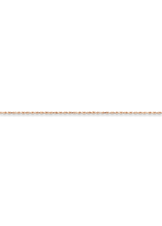 14K Rose Gold 1.5mm Diamond-Cut Rope 7" chain