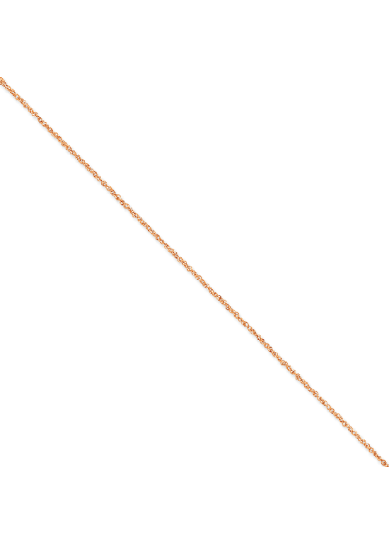 14K Rose Gold 1.7mm Ropa 9" chain