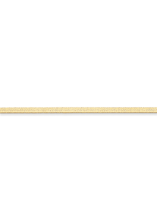 14K Yellow Gold 3mm Silky Herringbone 7" chain