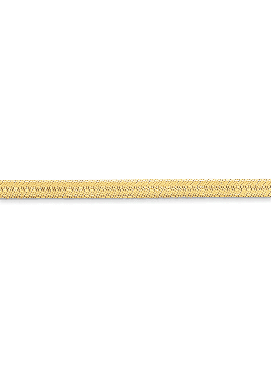 14K Yellow Gold 5.5mm Silky Herringbone 8" chain