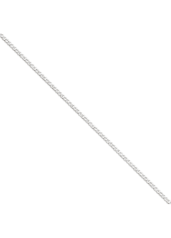 14K Yellow Gold Hand-polished 2.9mm Durable Flat Beveled Curb 8" chain