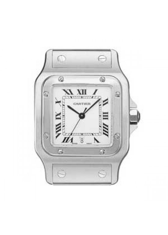 Cartier Santos Stainless Steel Mens Watch - W20060D6-Dial