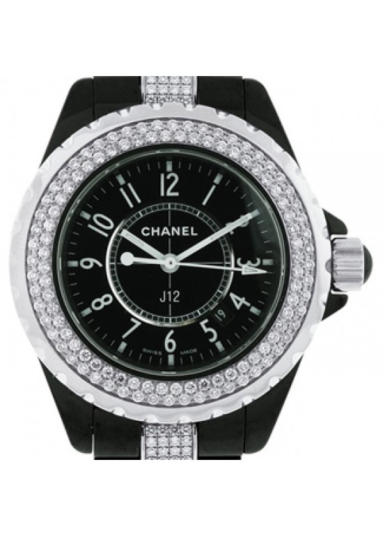 Chanel J12 Black Ceramic Unisex Watch - H1338-Dial