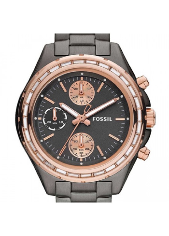 Fossil Dylan Smoke ion-plated stainless steel Ladies Watch - CH2825-dial