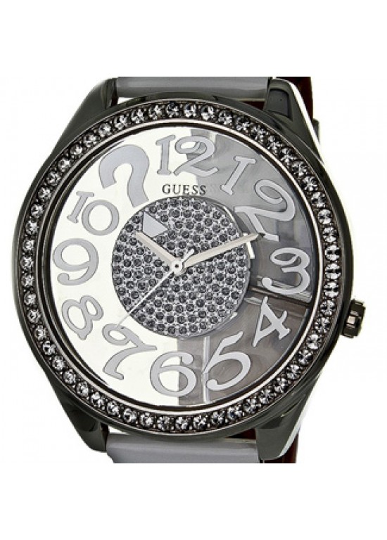 Guess Leather Stainless Steel Ladies Watch - W11143L2-dial