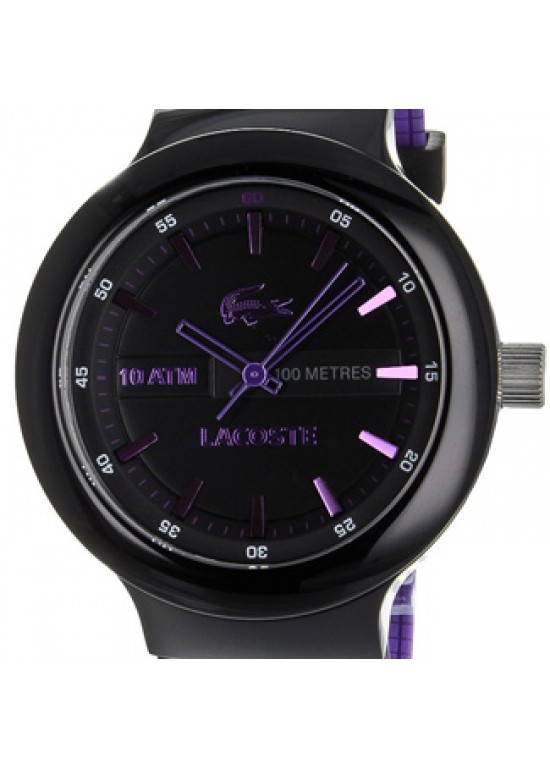 Lacoste Borneo Black Steel with Plastic Mens Watch - 2010659-dial