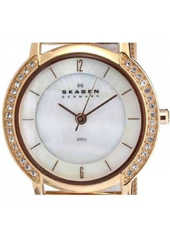 Skagen Classic Gold Tone Stainless Steel Ladies Watch - 804SRR-dial