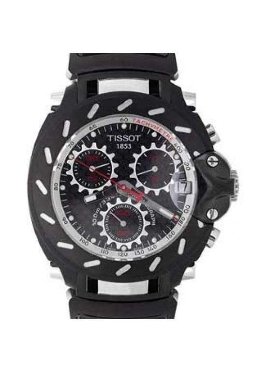 Tissot T-Race Black PVD Stainless Steel Mens Watch - T0114172220100-dial