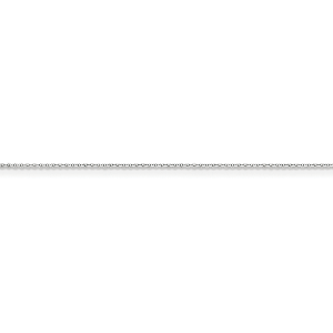 14K White Gold 0.95mm Diamon-Cut Cable 18" chain