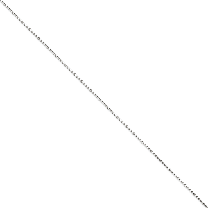 14K White Gold Polished 0.9mm Durable Franco 7" chain
