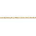 14K Gold Handmade 2.5mm Diamond-Cut Rope 9" chain