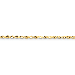 14K Gold Handmade 3.5mm Diamond-Cut Rope 8" chain
