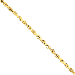 14K Gold Handmade 7mm Diamond-Cut Rope 9" chain