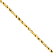 14K Gold Handmade 8mm Diamond-Cut Rope 9" chain
