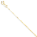 14K Yellow Gold Cable 0.6mm Rope Carded 16" chain