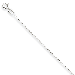 14K White Gold Cable 0.7mm Rope Carded 16" chain
