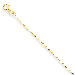 14K Yellow Gold Cable 0.7mm Rope Carded 18" chain
