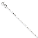 14K White Gold Cable 0.95mm Rope Carded 24" chain
